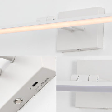 Santino 28" Modern Minimalist Swivel Integrated Dimmable LED Rechargeable Picture Light with Touch Sensor - JONATHAN Y